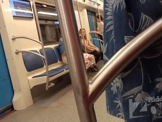 Upskirt in the subway car