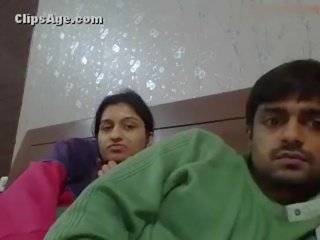 Young beautiful newly wed desi couple hot strip action