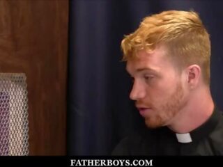 Twink Catholic lad Ryland Kingsley Fucked By Redhead Priest Dacotah Red During Confession